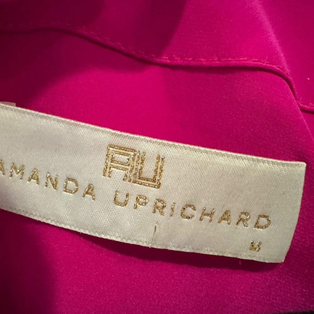 Amanda Uprichard 100% silk blouse/tunic/popover in pink - Picture 3 of 6
